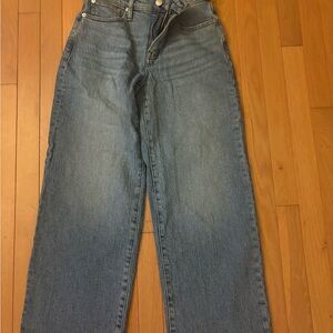 Madewell Medium Wash Wide-Leg Jeans